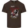 Biker Ruff Riders Motorcycle Motorbike Mens Cotton T-Shirt Tee Top Dark Chocolate