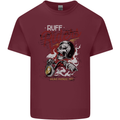 Biker Ruff Riders Motorcycle Motorbike Mens Cotton T-Shirt Tee Top Maroon