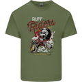 Biker Ruff Riders Motorcycle Motorbike Mens Cotton T-Shirt Tee Top Military Green