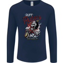 Biker Ruff Riders Motorcycle Motorbike Mens Long Sleeve T-Shirt Navy Blue