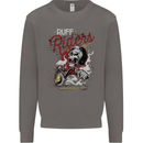 Biker Ruff Riders Motorcycle Motorbike Mens Sweatshirt Jumper Charcoal
