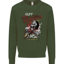 Biker Ruff Riders Motorcycle Motorbike Mens Sweatshirt Jumper Forest Green