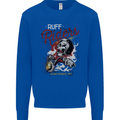 Biker Ruff Riders Motorcycle Motorbike Mens Sweatshirt Jumper Royal Blue