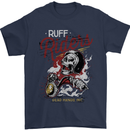 Biker Ruff Riders Motorcycle Motorbike Mens T-Shirt Cotton Gildan Navy Blue