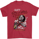 Biker Ruff Riders Motorcycle Motorbike Mens T-Shirt Cotton Gildan Red
