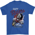 Biker Ruff Riders Motorcycle Motorbike Mens T-Shirt Cotton Gildan Royal Blue