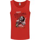 Biker Ruff Riders Motorcycle Motorbike Mens Vest Tank Top Red