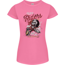 Biker Ruff Riders Motorcycle Motorbike Womens Petite Cut T-Shirt Azalea