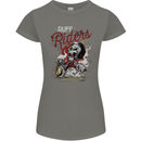 Biker Ruff Riders Motorcycle Motorbike Womens Petite Cut T-Shirt Charcoal