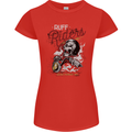 Biker Ruff Riders Motorcycle Motorbike Womens Petite Cut T-Shirt Red