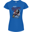 Biker Ruff Riders Motorcycle Motorbike Womens Petite Cut T-Shirt Royal Blue