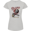 Biker Ruff Riders Motorcycle Motorbike Womens Petite Cut T-Shirt Sports Grey