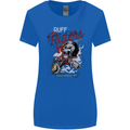 Biker Ruff Riders Motorcycle Motorbike Womens Wider Cut T-Shirt Royal Blue