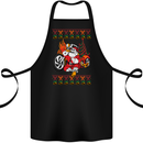 Biker Santa Christmas Motorcycle Motorbike Cotton Apron 100% Organic Black