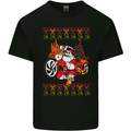 Biker Santa Christmas Motorcycle Motorbike Mens Cotton T-Shirt Tee Top Black