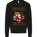 Biker Santa Christmas Motorcycle Motorbike Mens Sweatshirt Jumper Black