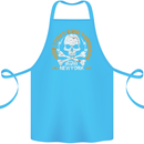 Biker Skull Here Today Motorbike Motorcycle Cotton Apron 100% Organic Turquoise