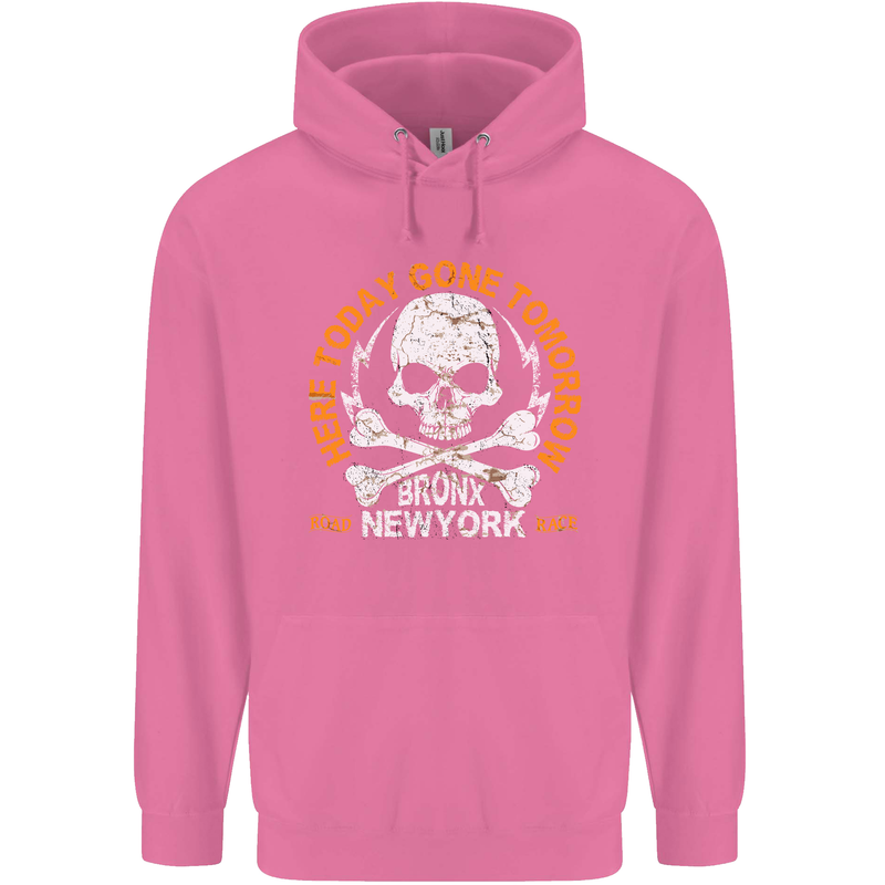 Biker Skull Here Today Motorbike Motorcycle Mens 80% Cotton Hoodie Azelea