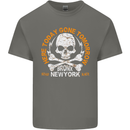 Biker Skull Here Today Motorbike Motorcycle Mens Cotton T-Shirt Tee Top Charcoal
