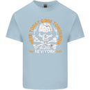 Biker Skull Here Today Motorbike Motorcycle Mens Cotton T-Shirt Tee Top Light Blue