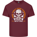 Biker Skull Here Today Motorbike Motorcycle Mens Cotton T-Shirt Tee Top Maroon