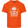 Biker Skull Here Today Motorbike Motorcycle Mens Cotton T-Shirt Tee Top Orange