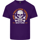 Biker Skull Here Today Motorbike Motorcycle Mens Cotton T-Shirt Tee Top Purple