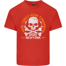 Biker Skull Here Today Motorbike Motorcycle Mens Cotton T-Shirt Tee Top Red