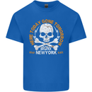 Biker Skull Here Today Motorbike Motorcycle Mens Cotton T-Shirt Tee Top Royal Blue