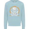 Biker Skull Here Today Motorbike Motorcycle Mens Sweatshirt Jumper Light Blue