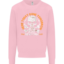 Biker Skull Here Today Motorbike Motorcycle Mens Sweatshirt Jumper Light Pink