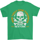 Biker Skull Here Today Motorbike Motorcycle Mens T-Shirt Cotton Gildan Irish Green