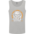 Biker Skull Here Today Motorbike Motorcycle Mens Vest Tank Top Sports Grey