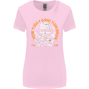 Biker Skull Here Today Motorbike Motorcycle Womens Wider Cut T-Shirt Light Pink