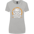 Biker Skull Here Today Motorbike Motorcycle Womens Wider Cut T-Shirt Sports Grey