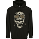 Biker Skull Motorcycle Skulls Motobike Childrens Kids Hoodie Black