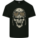 Biker Skull Motorcycle Skulls Motobike Kids T-Shirt Childrens Black