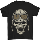 Biker Skull Motorcycle Skulls Motobike Mens T-Shirt Cotton Gildan Black