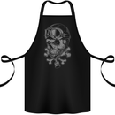 Biker Skull Rider Motorbike Motorcycle Cotton Apron 100% Organic Black
