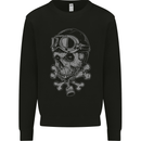Biker Skull Rider Motorbike Motorcycle Kids Sweatshirt Jumper Black