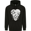 Biker Skulls Motorcycle Motobike Chopper Childrens Kids Hoodie Black