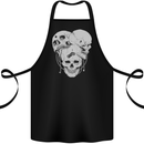 Biker Skulls Motorcycle Motobike Chopper Cotton Apron 100% Organic Black