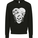 Biker Skulls Motorcycle Motobike Chopper Kids Sweatshirt Jumper Black