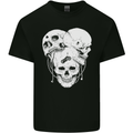 Biker Skulls Motorcycle Motobike Chopper Kids T-Shirt Childrens Black