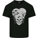 Biker Skulls Motorcycle Motobike Chopper Kids T-Shirt Childrens Black