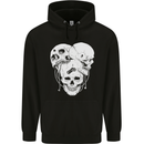 Biker Skulls Motorcycle Motobike Chopper Mens 80% Cotton Hoodie Black