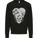 Biker Skulls Motorcycle Motobike Chopper Mens Sweatshirt Jumper Black