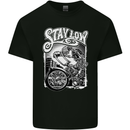 Biker Stay Low Chopper Biker Motorcycle Mens Cotton T-Shirt Tee Top Black