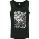 Biker Stay Low Chopper Biker Motorcycle Mens Vest Tank Top Black