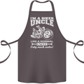 Biker Uncle Like a Normal Uncle's Day Funny Cotton Apron 100% Organic Dark Grey